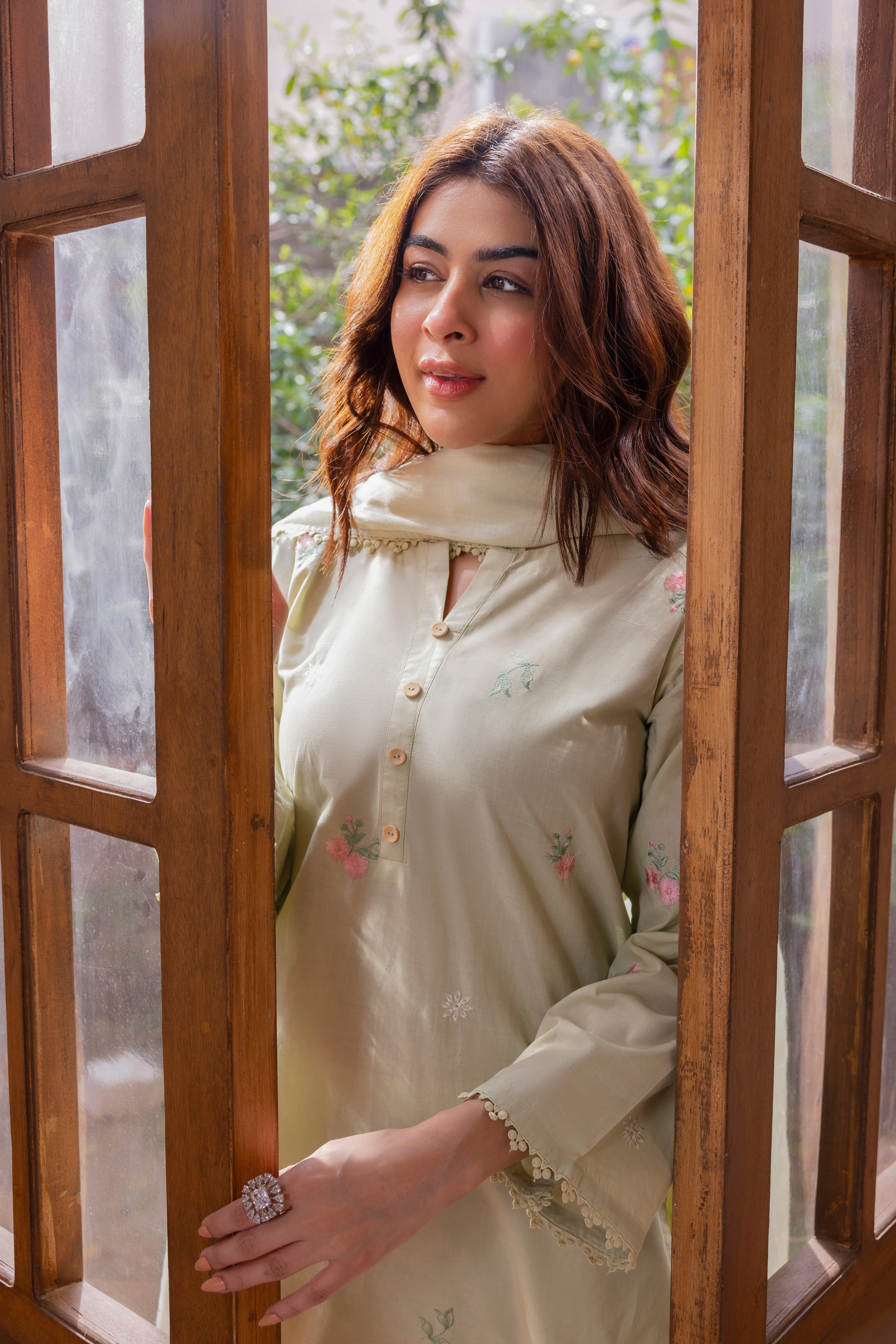 Pistachio Embroidered Lawn 3PC Suit
