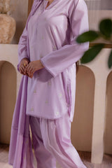 Lilac Embroidered Lawn 3PC Suit