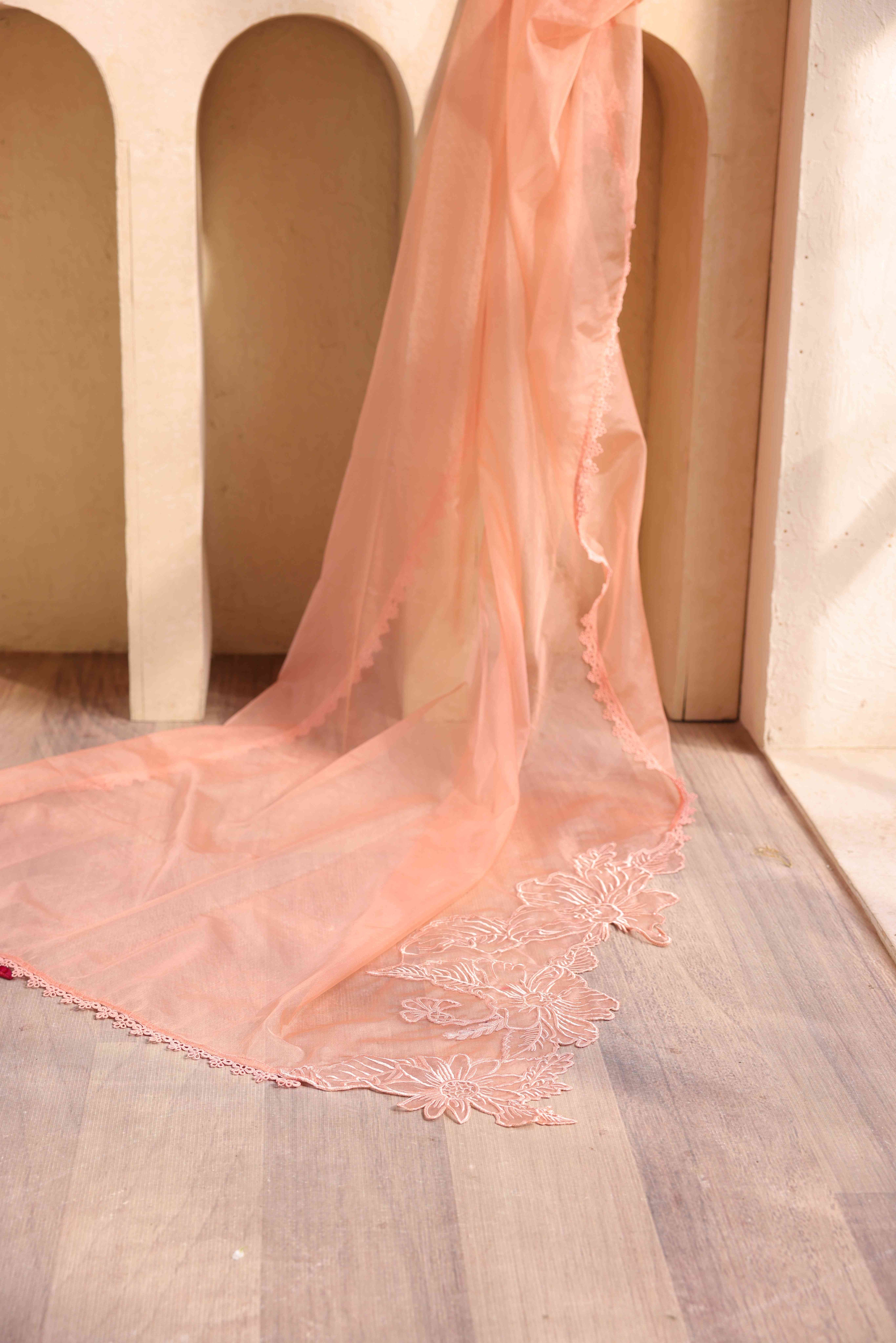 Juliet Peach Dupatta