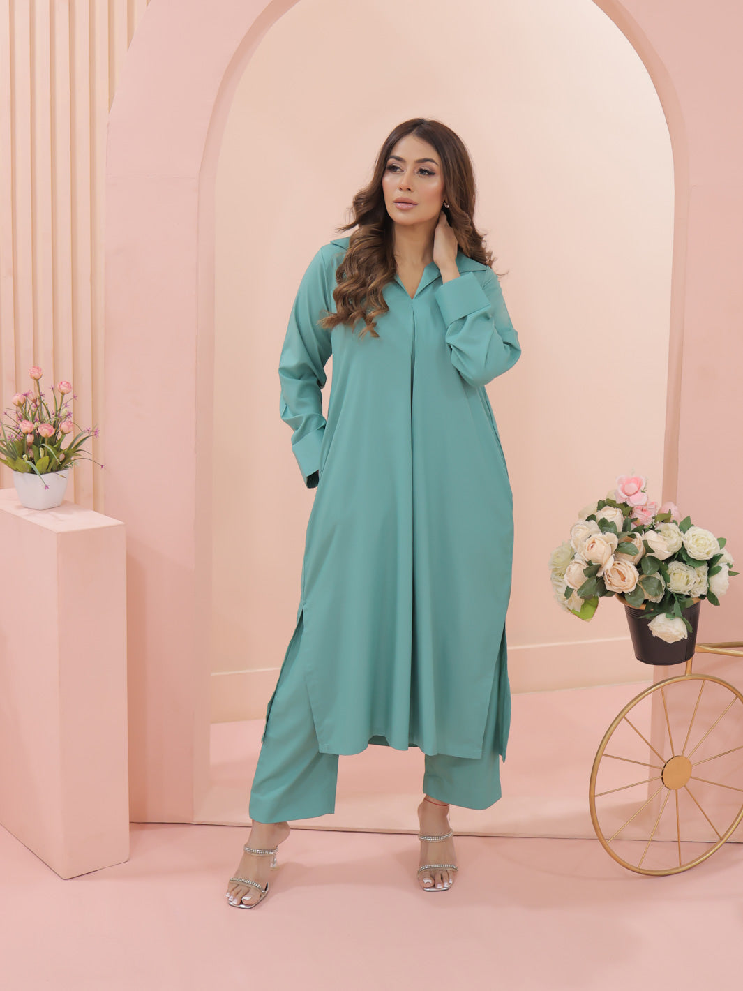 Saya Co-Ord Set (Ice Green)