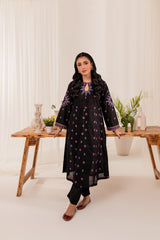 2PC Embroidered Dress- EBF01