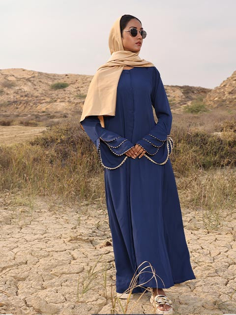 Drowsy blue abaya (MW-06)