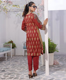 Maroon Estuarine | Printed Lawn Kurta Stitched 1Pc