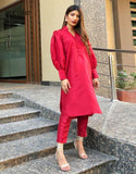 Maroon 2pc “SILK LUXE” FLAT 40% OFF