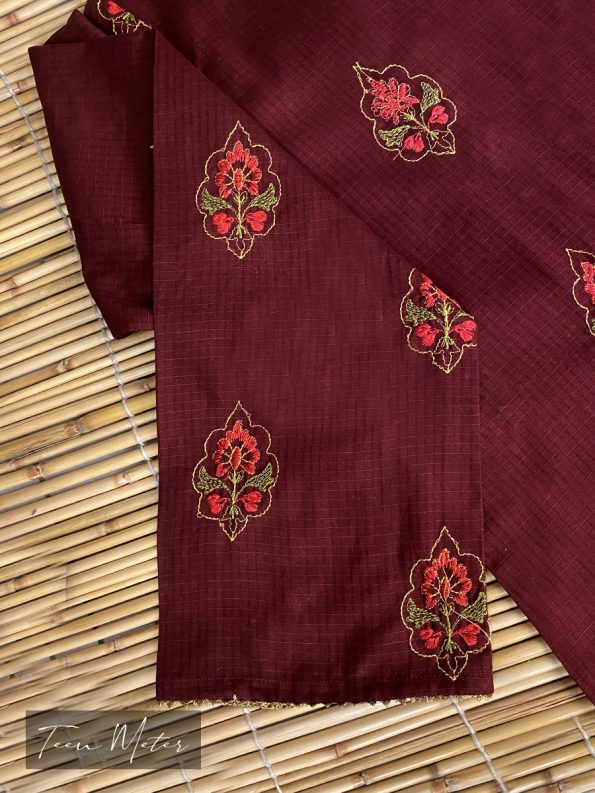 Maroon 2pc Emb "Khadder"