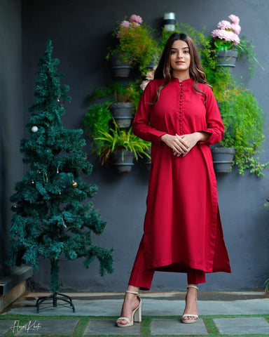 Red Two Piece Suit