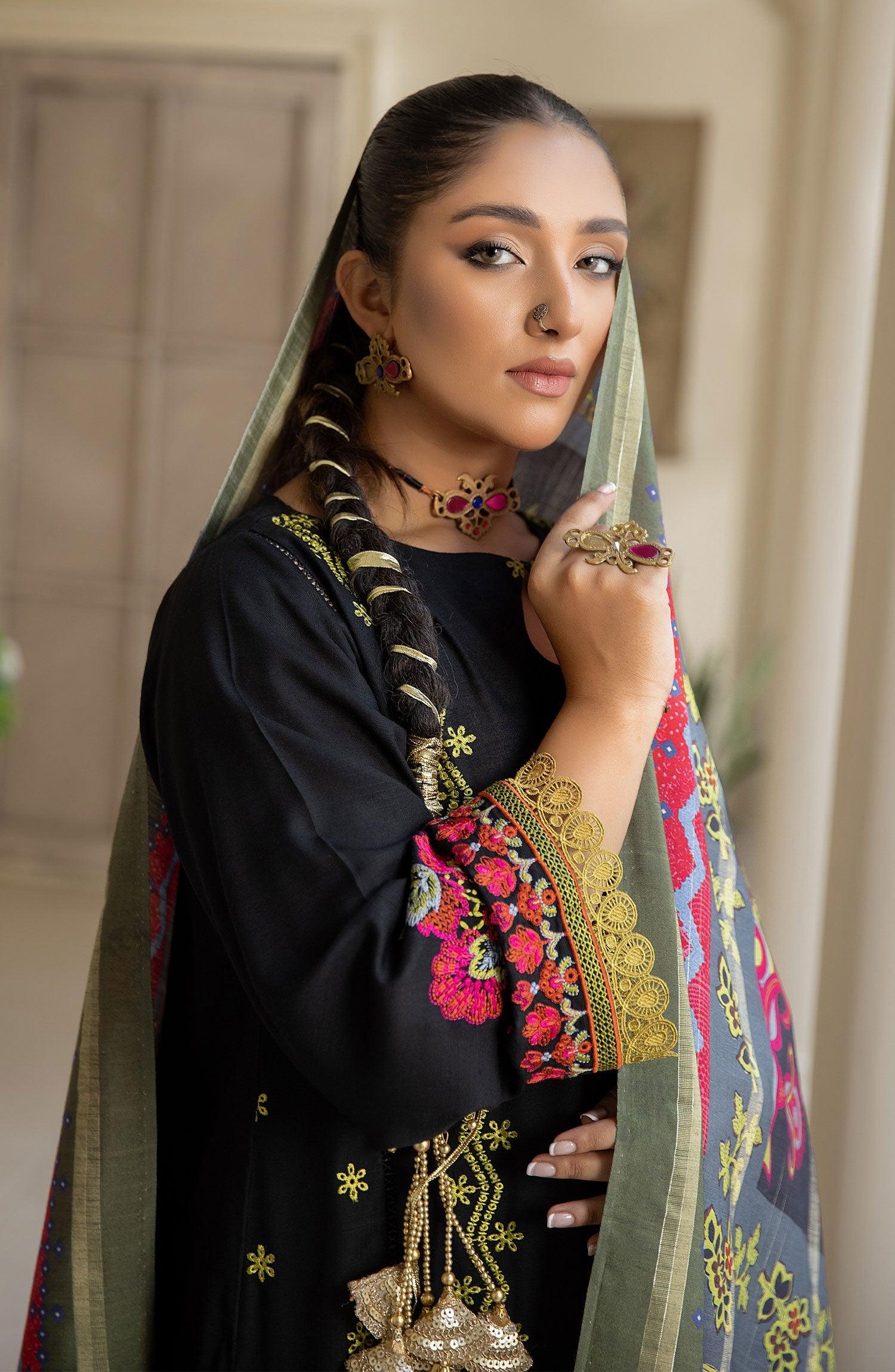 LESPS-01 | Linen Embroidered 3P