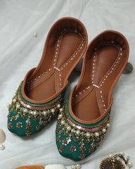 Green Nawabi Khussa