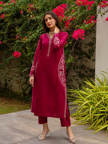 Crimson EMB (Reddish Maroon)