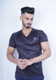 Black V neck Tee