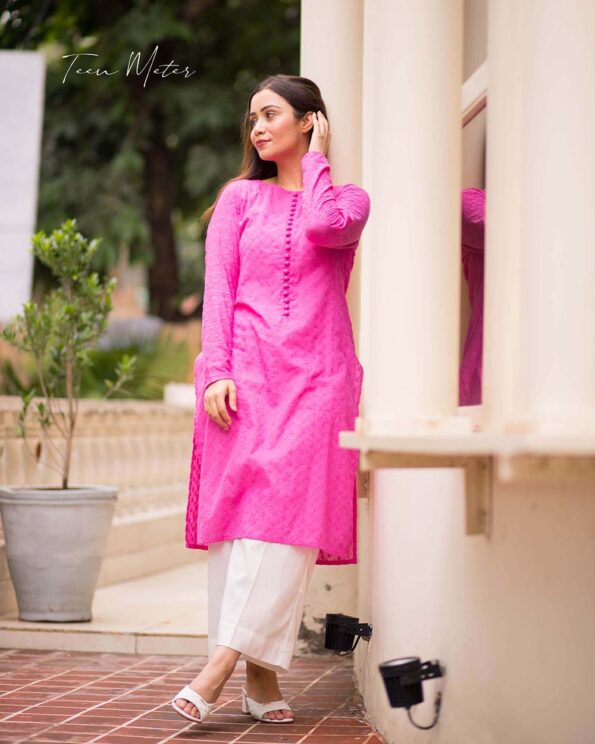 PINK 2PC “FESTIVE STITCHED”