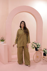 Veena Co-Ord Set (Mehndi Olive)