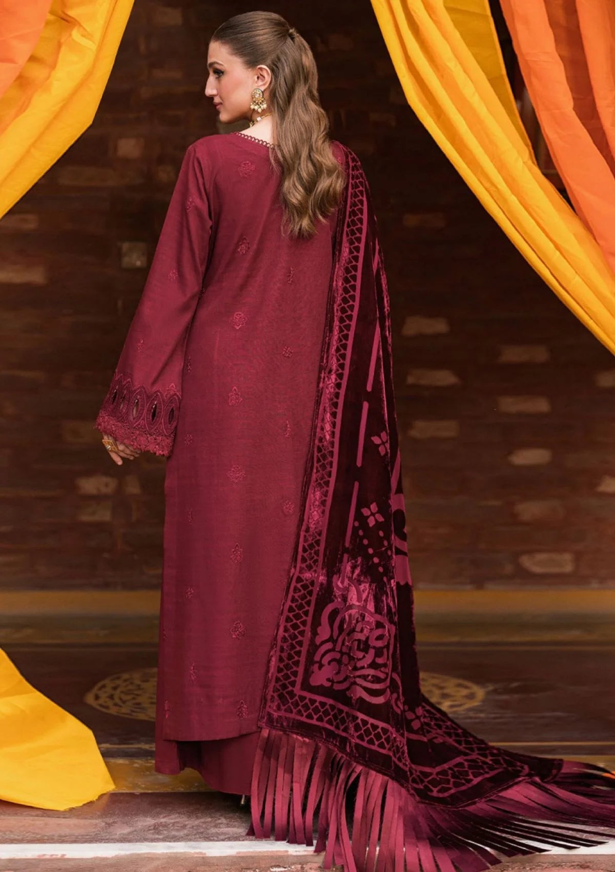 Reina - Embroidered Corduroy 3PC