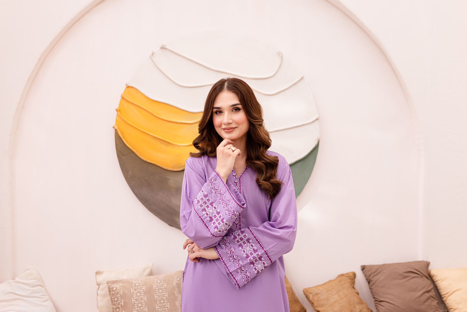 2PC Embroidered Dress-1060