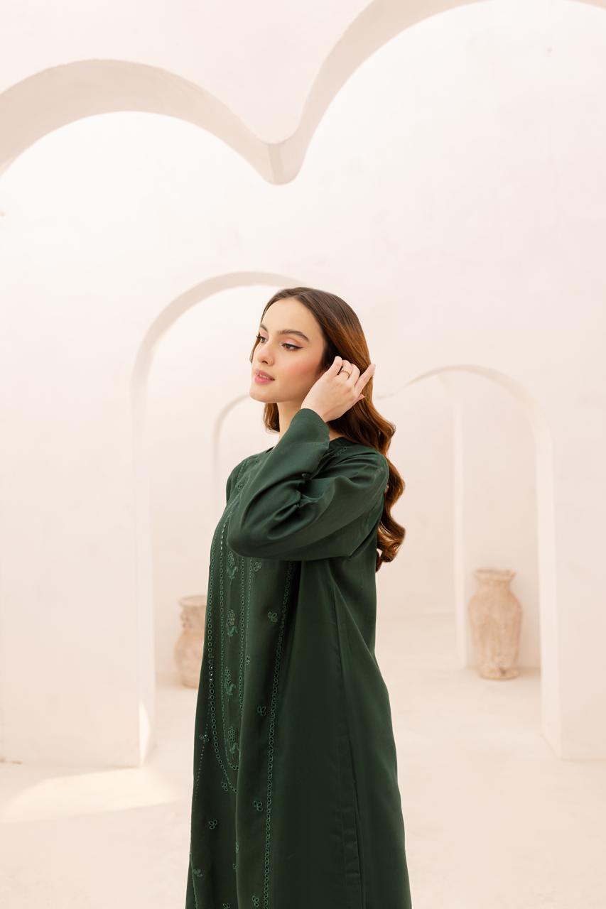 2PC Embroidered Dress - 1076