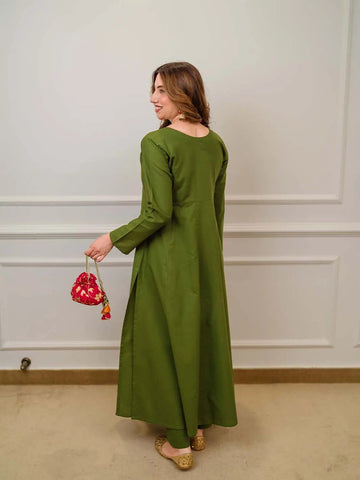 Nyra 2 Piece Green - Kalidaar Shirt Trouser TNG by MD