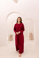 2PC Embroidered Dress - 1075