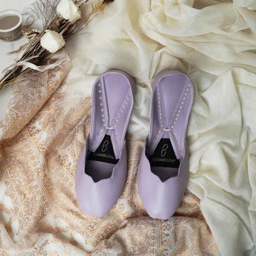 Top view of  PerfPastel Lilac khussa shoes online in pakistan
