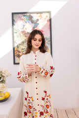 2PC Embroidered Dress- 1040