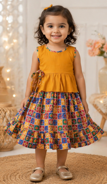 Gulnaar Frock and Skirt kids