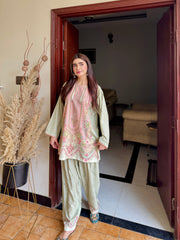 Mint green shalwar kameez