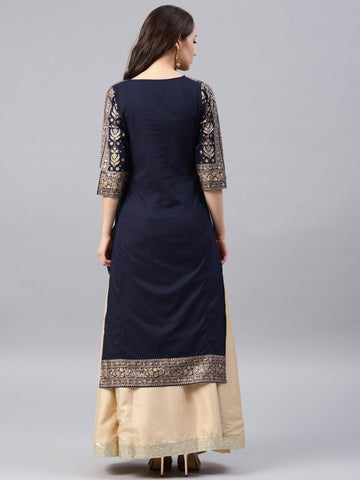 Blue printed kurta Only D2041