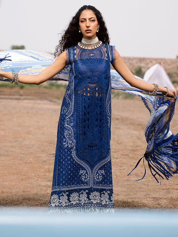 713 B - Luxury Embroidered 3P-Lawn