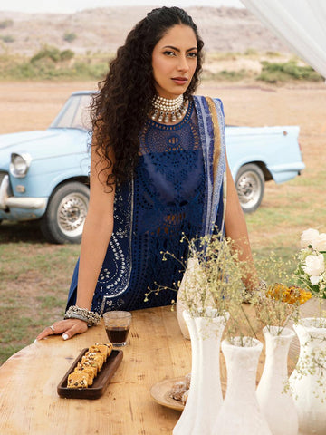 713 B - Luxury Embroidered 3P-Lawn