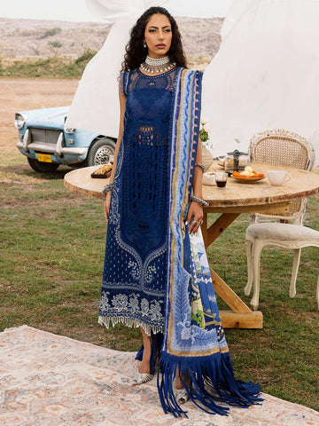 713 B - Luxury Embroidered 3P-Lawn