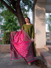 Manzil Silk Odhni (Hot Pink)