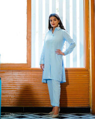 Sky Blue Two Piece Suit