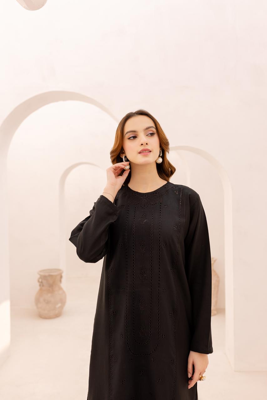 2PC Embroidered Dress - 1074