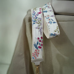 Crossbody Slate White Bag with Spring Strap