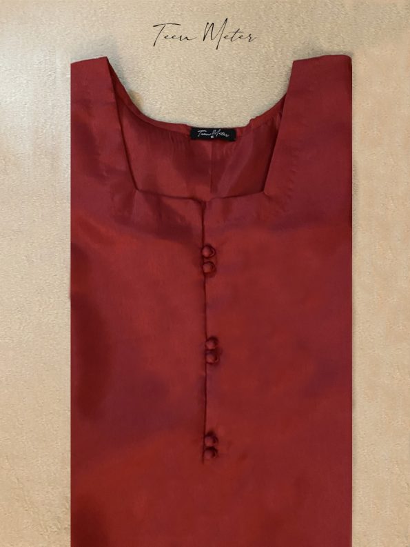 Maroon 2pc “SILK LUXE” FLAT 40% OFF