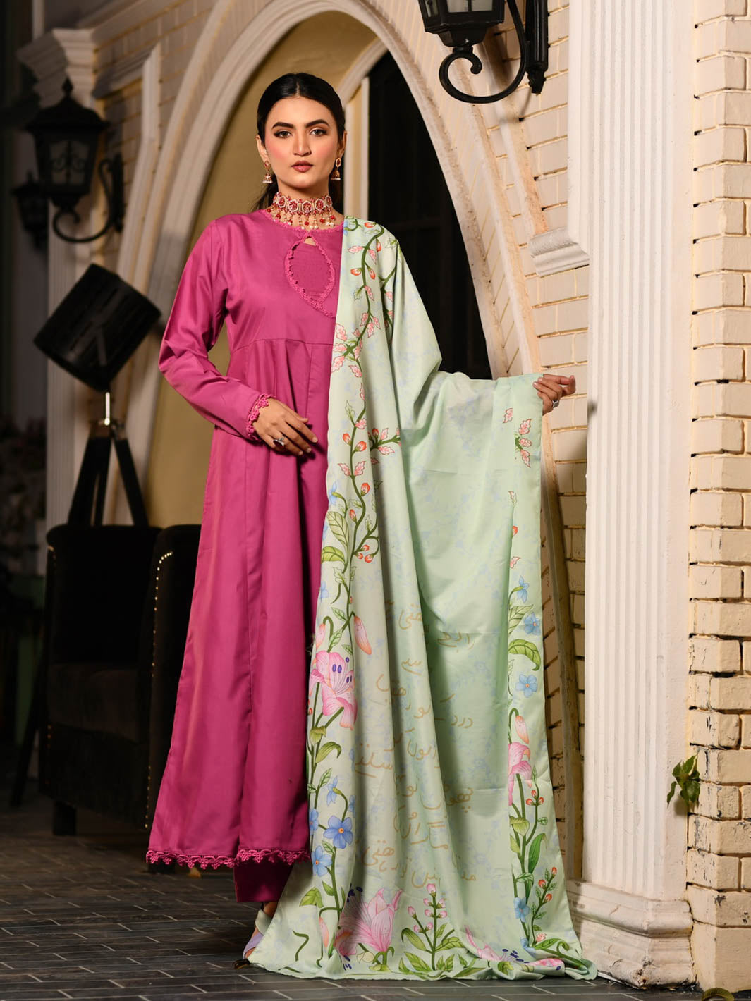 Aadat Odhni (Crysal Green)