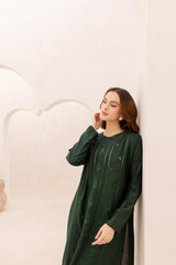 2PC Embroidered Dress - 1076