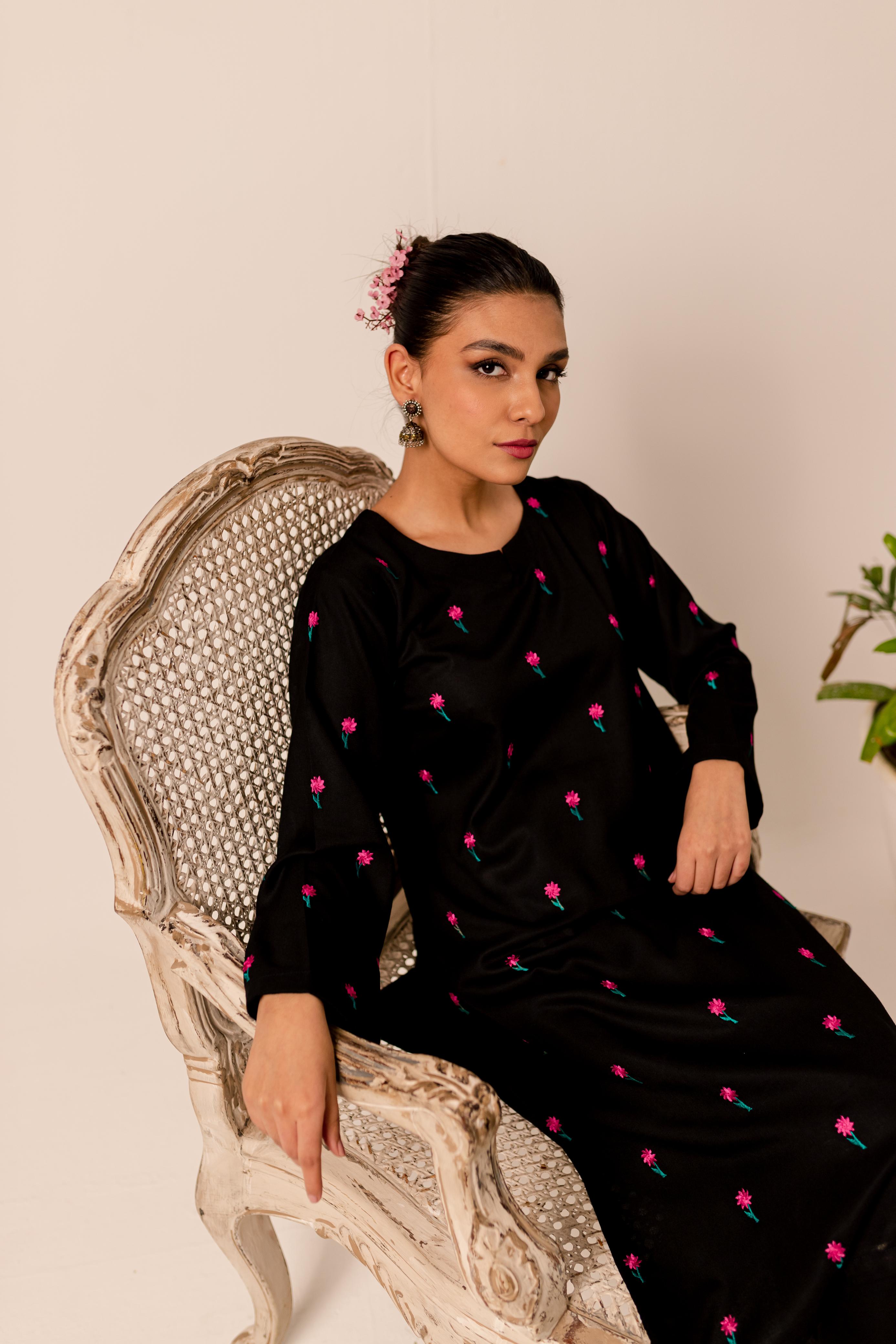 2PC Embroidered Dress-BP14