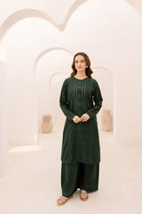 2PC Summer Embroidered Dress - 1076