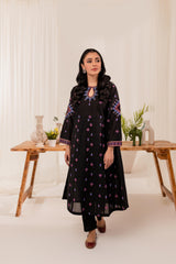 2PC Embroidered Dress- EBF01