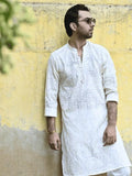 Imperial Off White Embroidered Kurta Trouser for Weddings