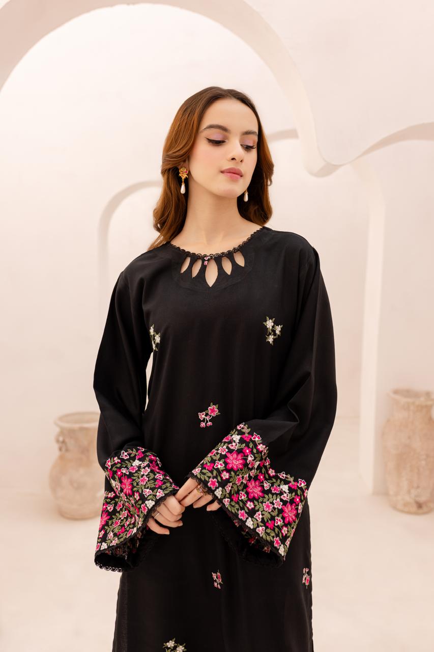 2PC Embroidered Dress - 1083