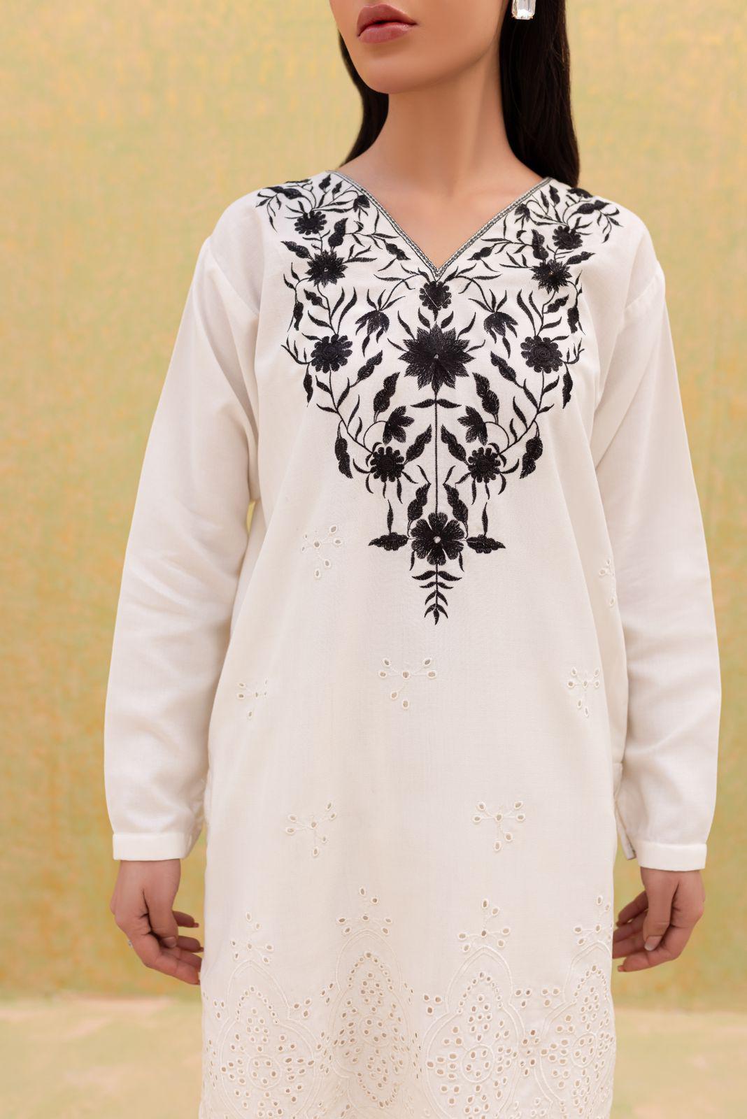 2PC Embroidered Dress-1068