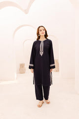2PC Embroidered Dress - 1082