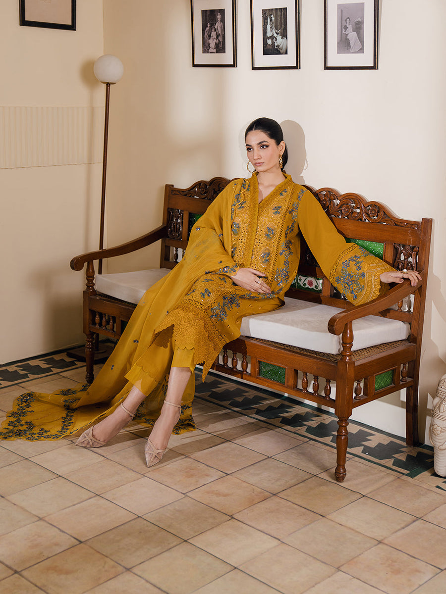 Azlin - Embroidered Luxury Lawn 3P