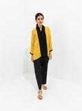 MUSTARD EMBROIDERED KIMONO TOP