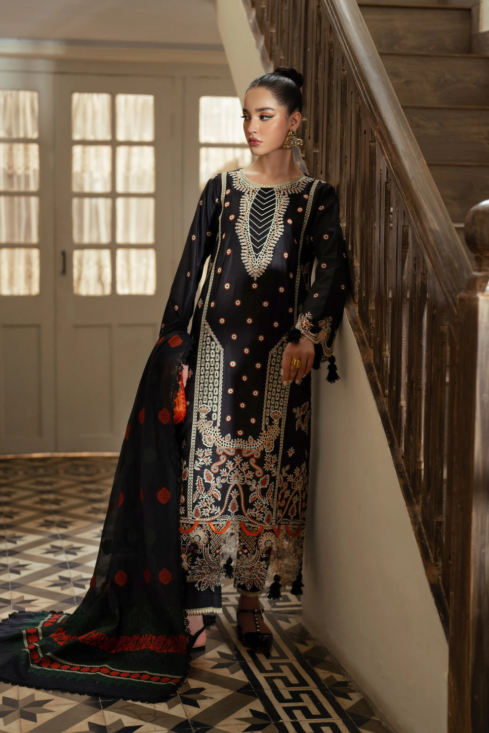Fatin - 3P Embroidered Viscose