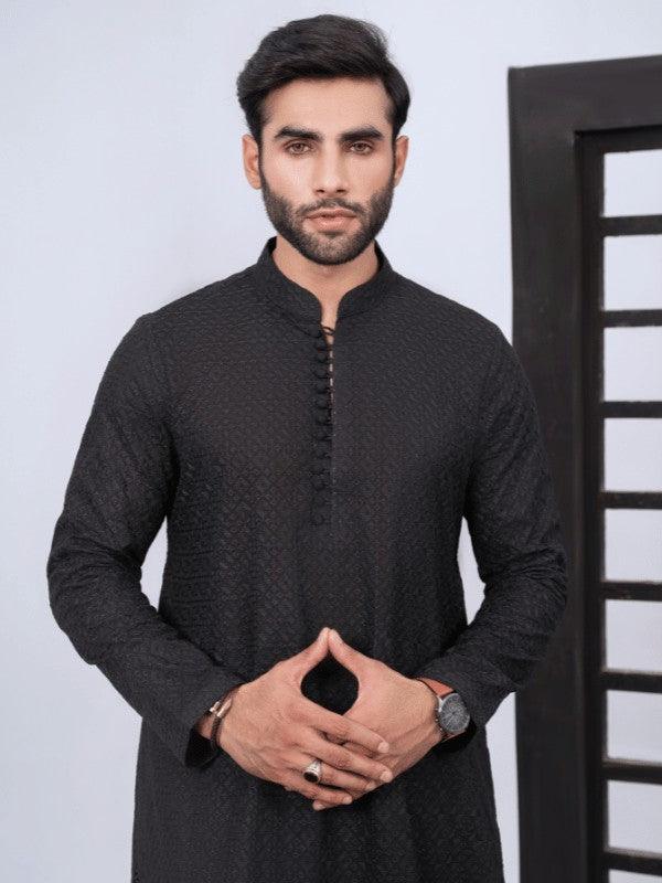 Black ChikanKari Kurta & Trouser