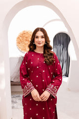 2PC Embroidered Dress-1054