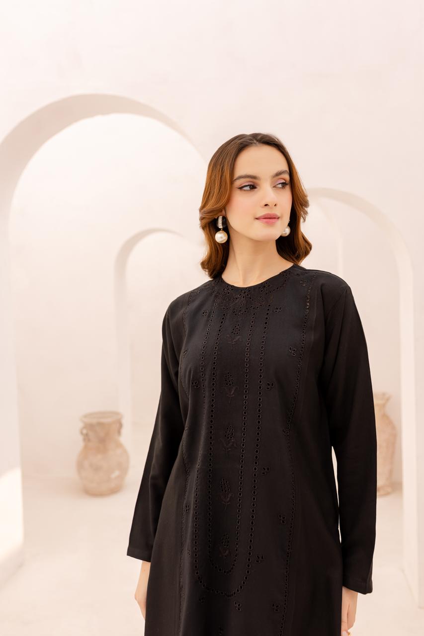 2PC Embroidered Dress - 1074
