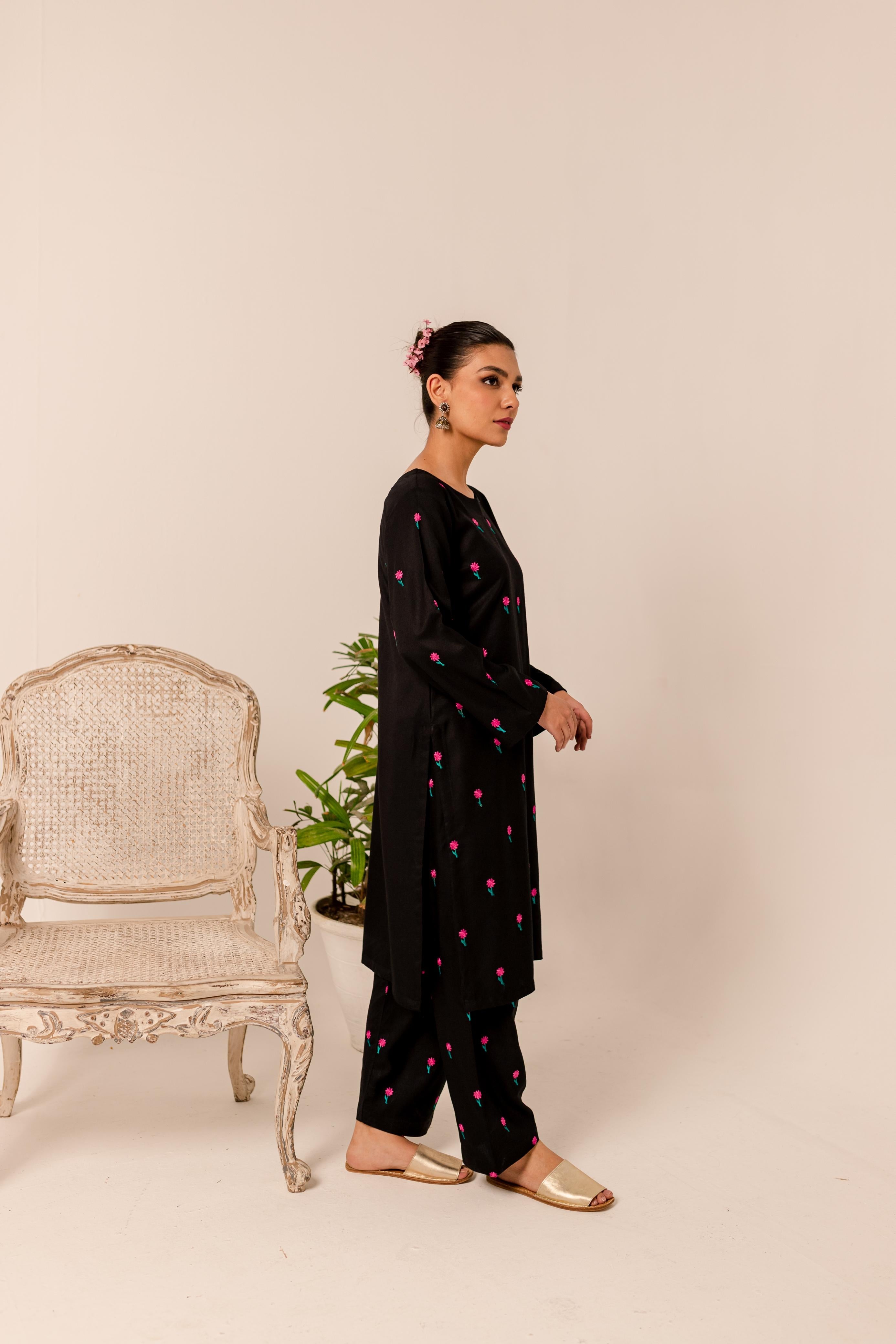 2PC Embroidered Dress-BP14